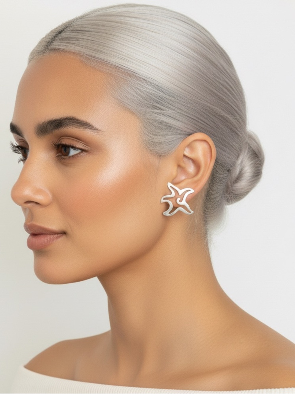 TAXCO Sterling Silver Open Work Starfish Earrings